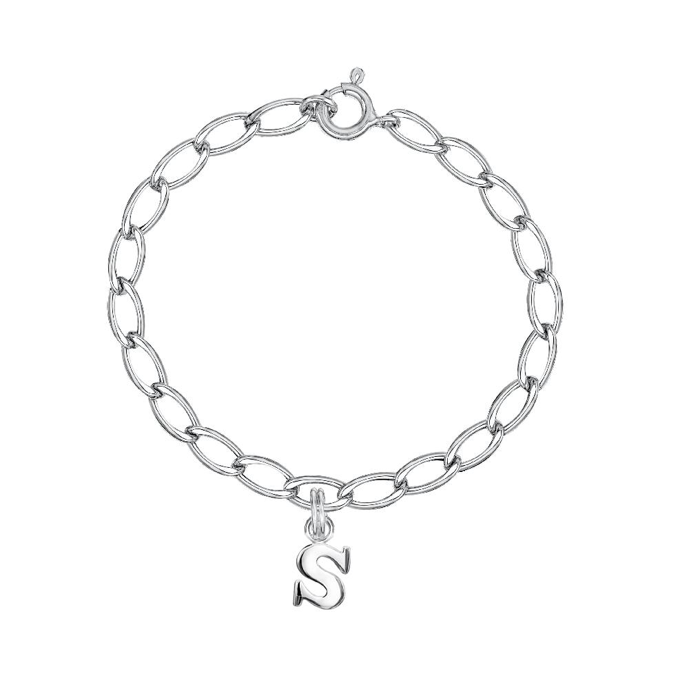 Jo For Girls Sterling Silver Letters 's-x' Bracelet