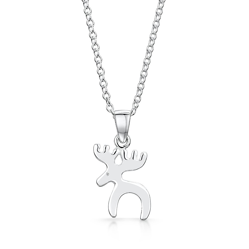 jo for girls sterling silver moose pendant