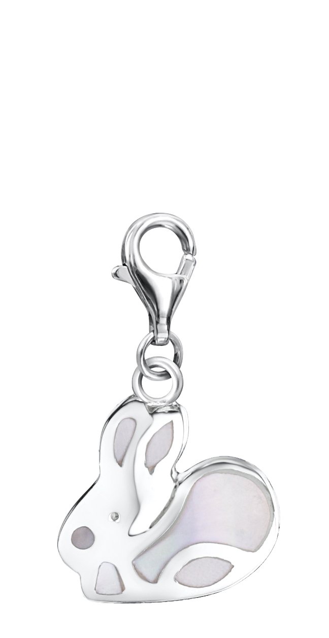 jo for girls sterling silver MOP rabbit charm