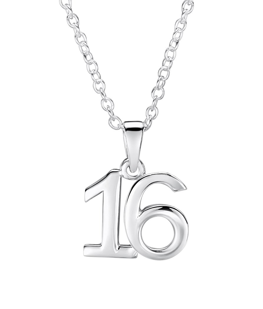jo for girls sterling silver number '16' pendant
