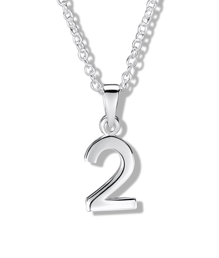 jo for girls sterling silver number '2' pendant