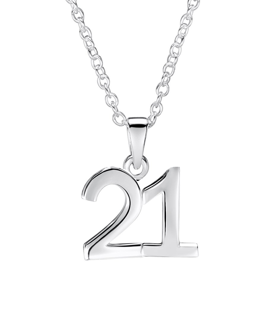 jo for girls sterling silver number '21' pendant