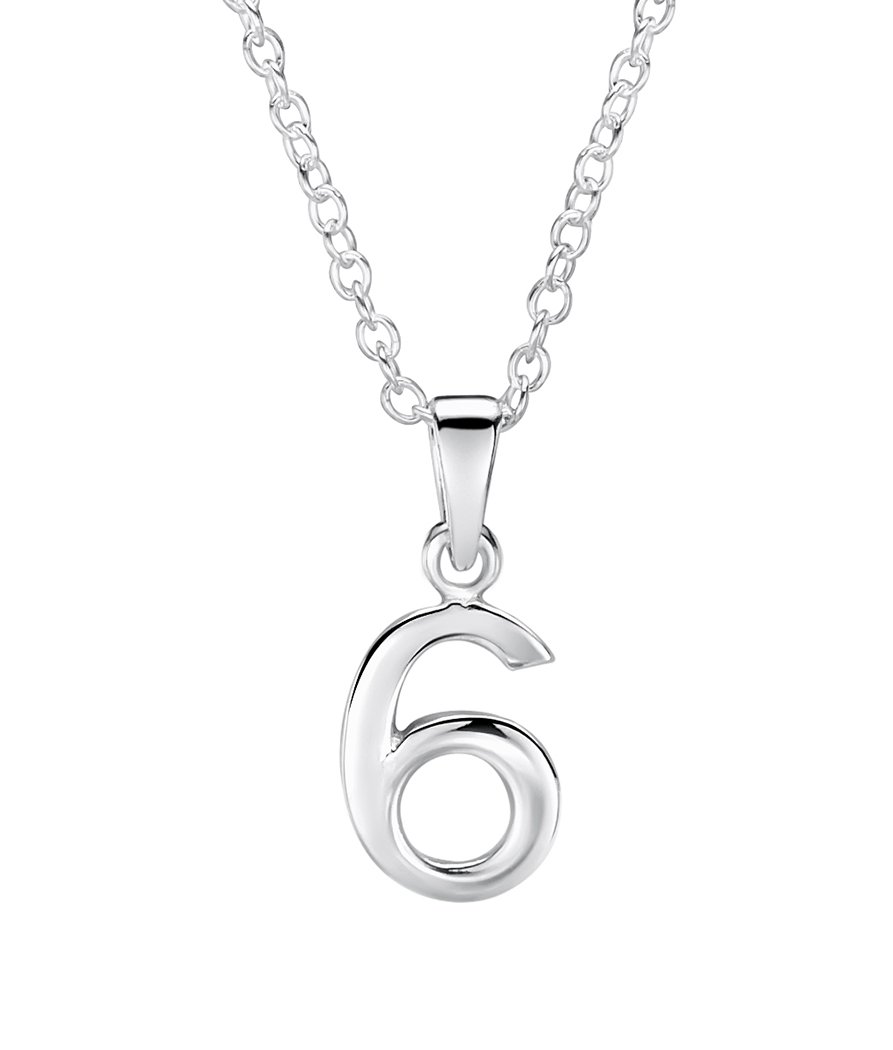 jo for girls sterling silver number '6' pendant