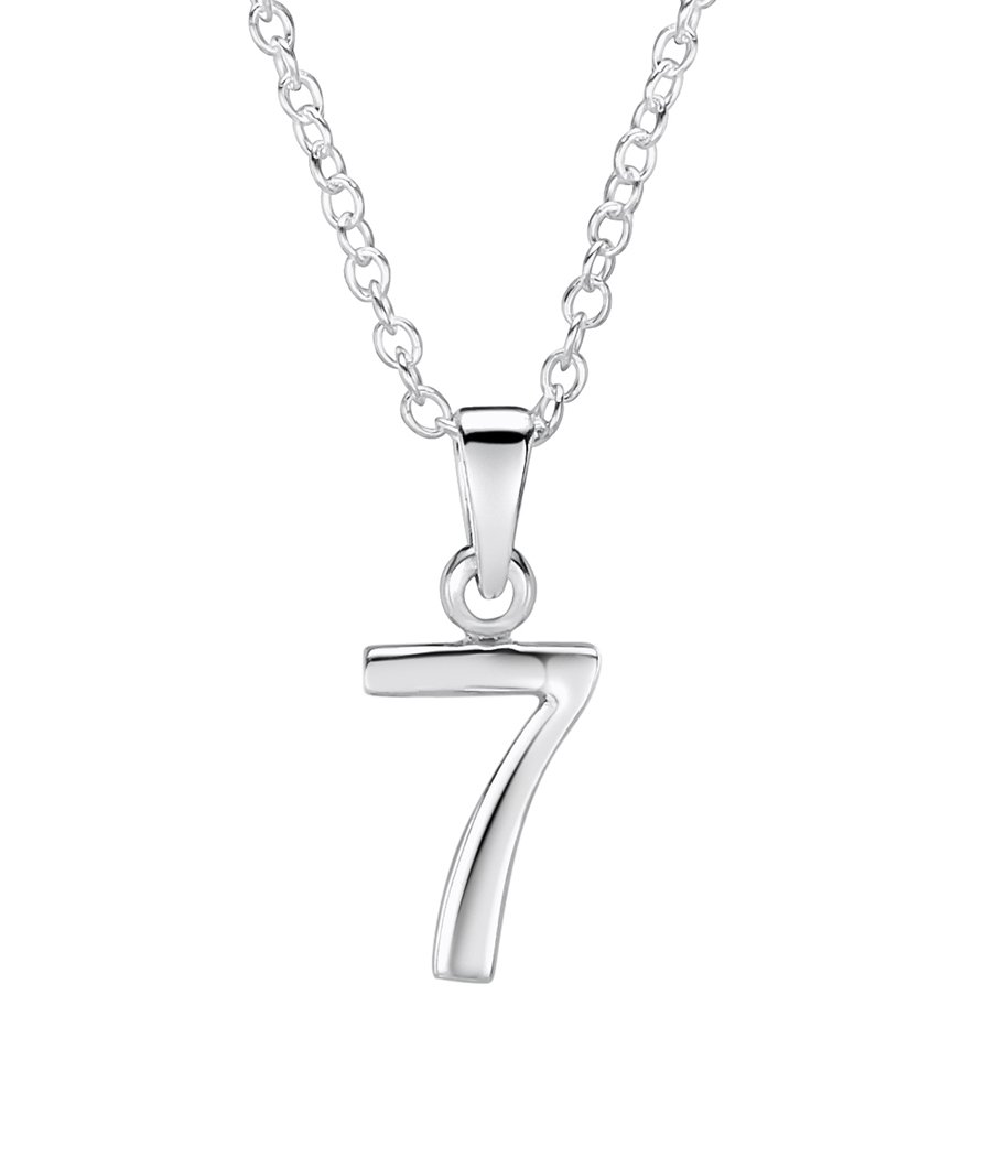 jo for girls sterling silver number '7' pendant