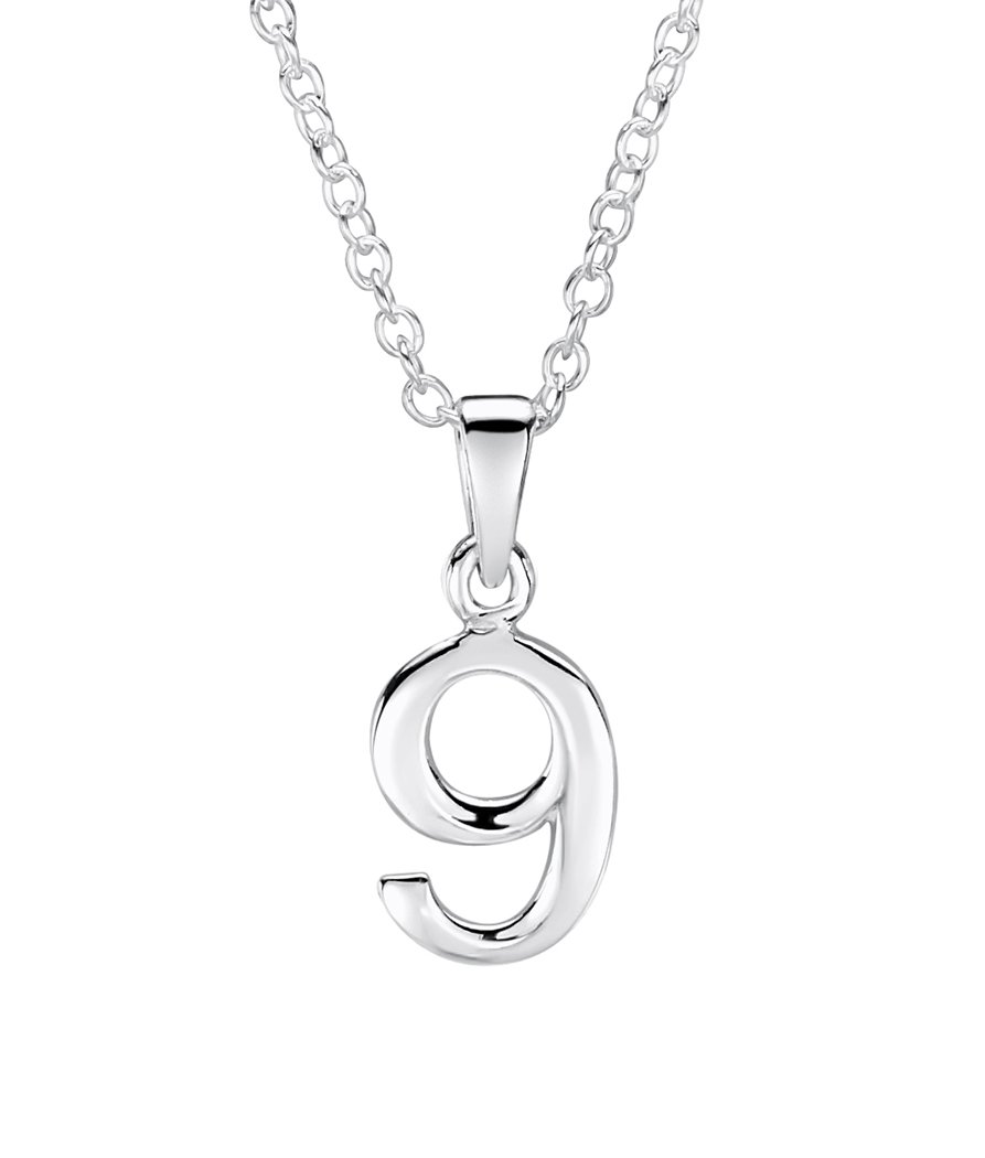 jo for girls sterling silver number '9' pendant