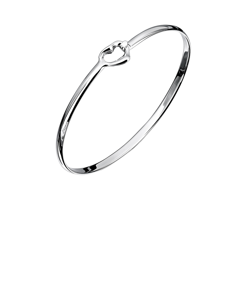 jo for girls sterling silver open heart bangle