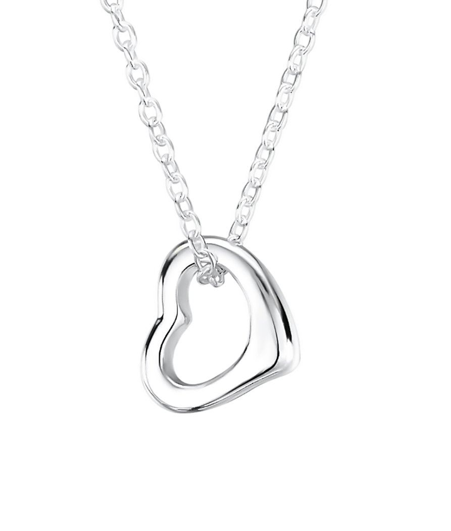 jo for girls sterling silver open heart pendant