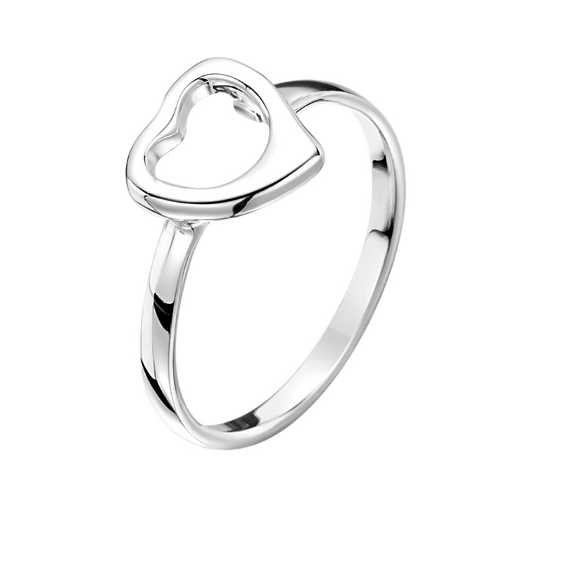 jo for girls sterling silver open heart ring