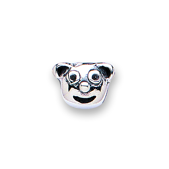 jo for girls sterling silver oxidised teddy bead