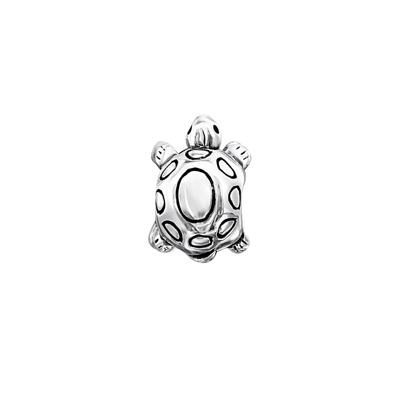 jo for girls sterling silver oxidised turtle bead