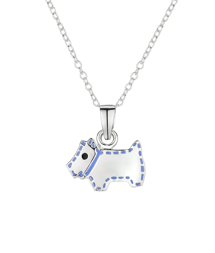 jo for girls sterling silver scottie dog pendant