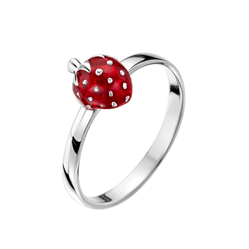 jo for girls sterling silver strawberry ring