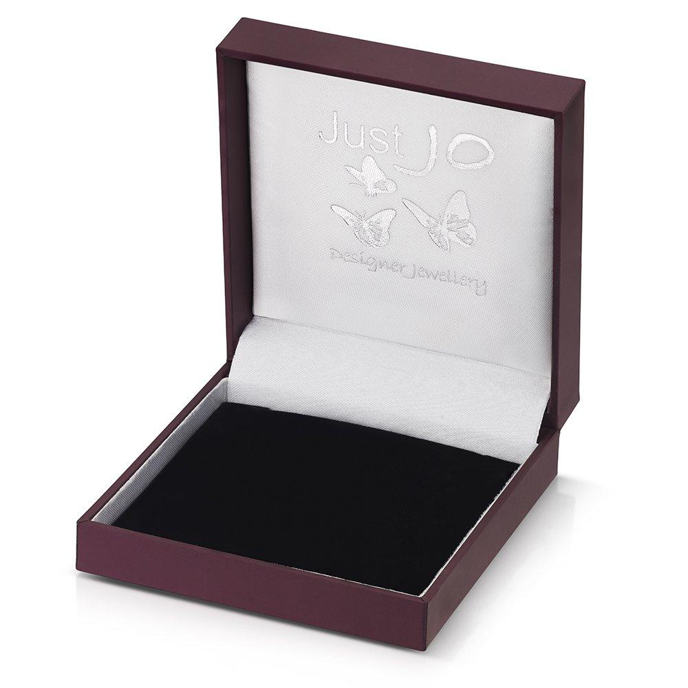 Jo For Girls Womens Sterling Silver 12mm Cubic Zirconia Heart Pendant