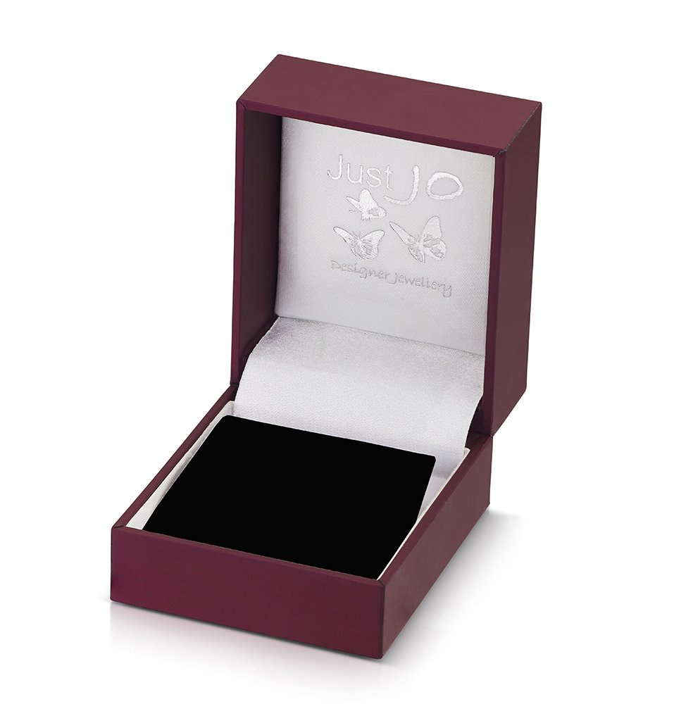 Jo For Girls Womens Sterling Silver Cubic Zirconia Heart Stud Earrings