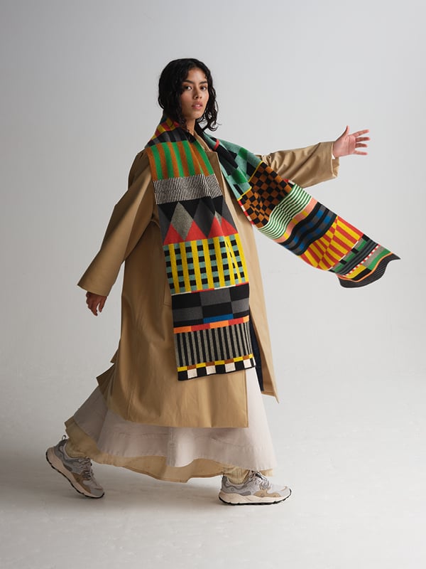 jo gordon LARGE GEOMETRIC SCARF MULTICOLOUR