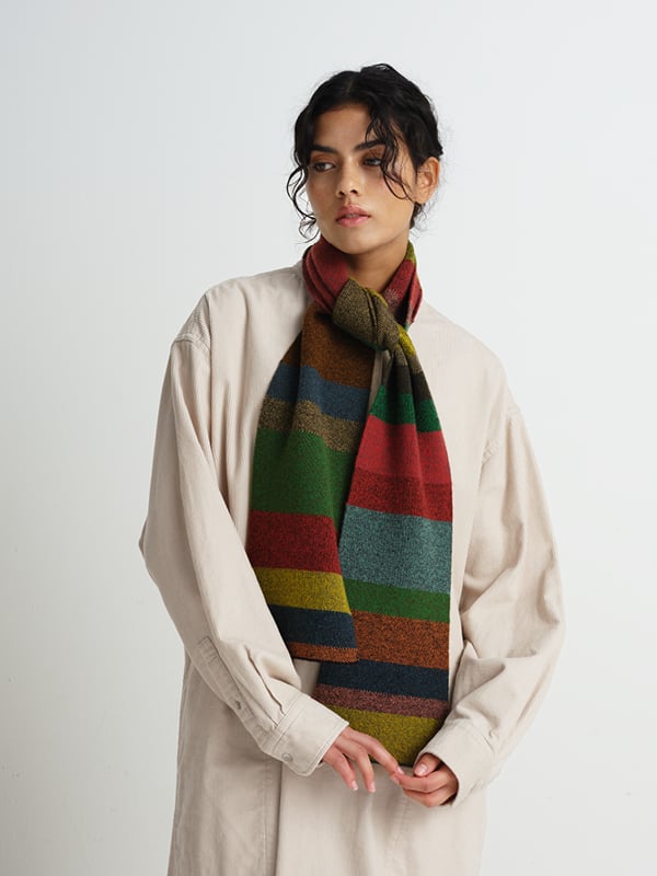 jo gordon SMALL TWEED SCARF MULTICOLOUR