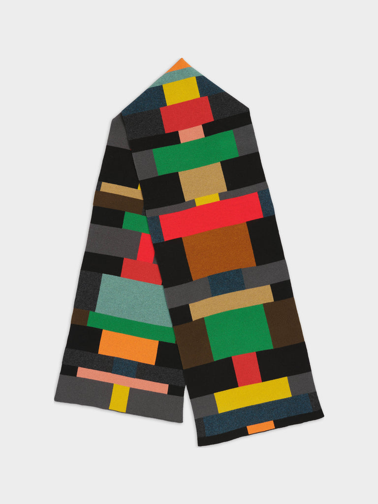 Jo Gordon LARGE COLOURBLOCK COLUMN SCARF MULTICOLOUR