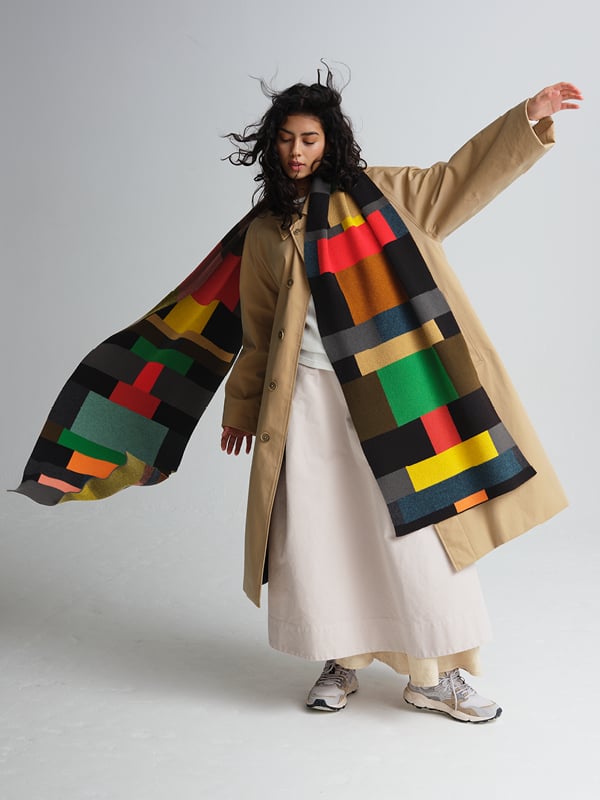 jo gordon LARGE COLOURBLOCK COLUMN SCARF MULTICOLOUR