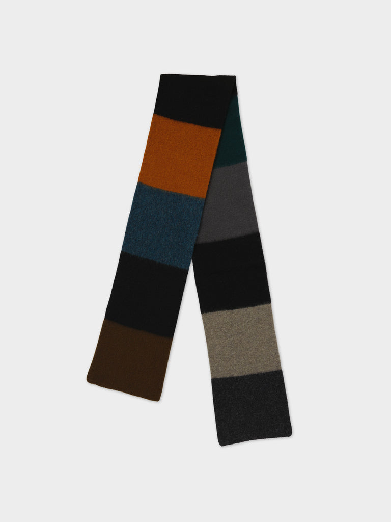 Jo Gordon TWO COLOUR VERTICAL STRIPE BROWN KNEE SOCKS
