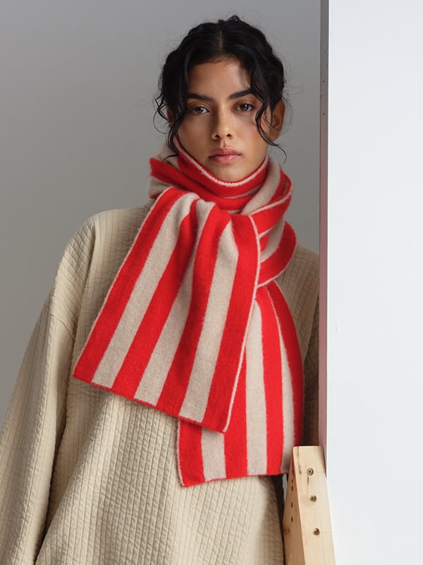 jo gordon TWO COLOUR VERTICAL STRIPE BROWN KNEE SOCKS