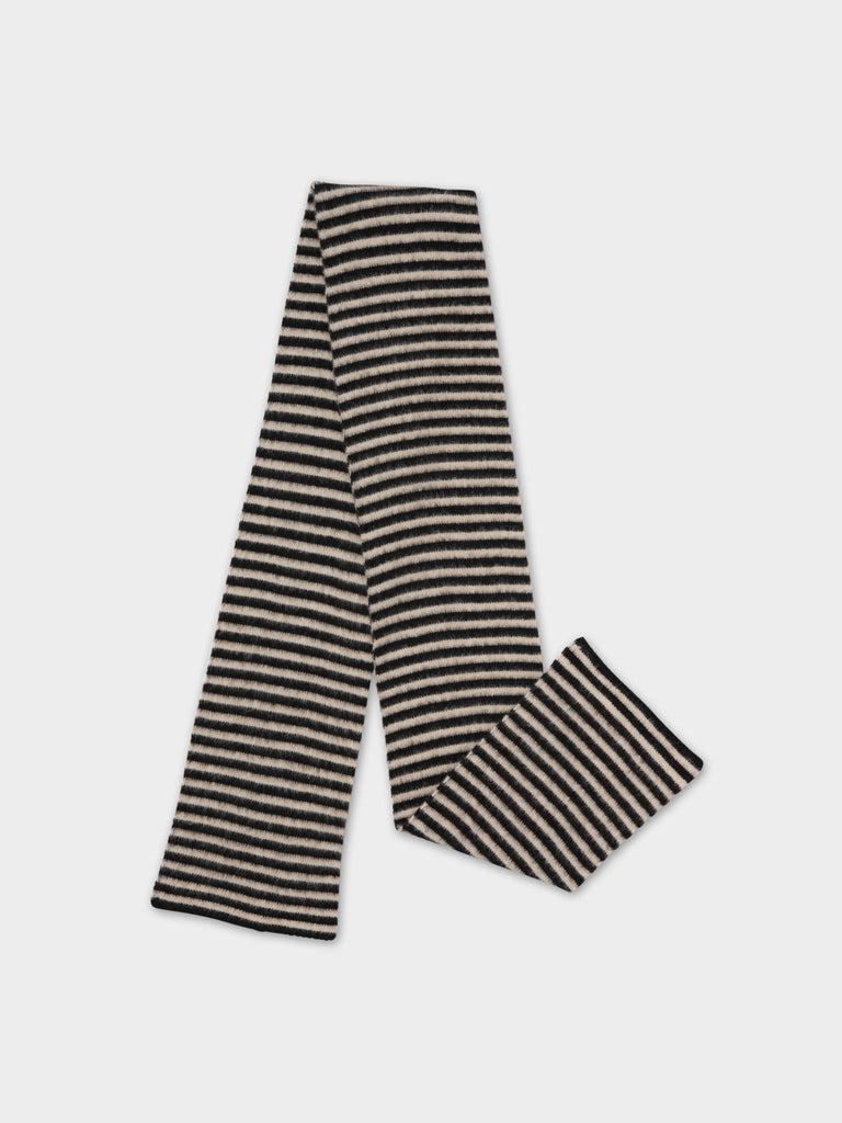 Jo Gordon TWO COLOUR VERTICAL STRIPE BROWN KNEE SOCKS