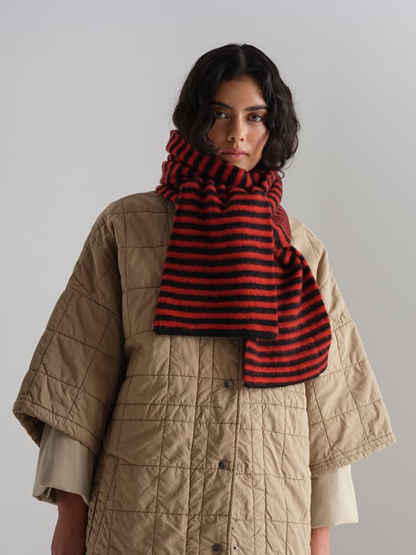 jo gordon TWO COLOUR VERTICAL STRIPE BROWN KNEE SOCKS