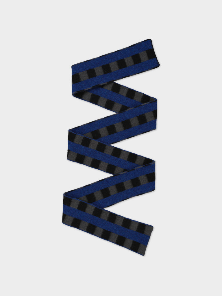 Jo Gordon TWO COLOUR VERTICAL STRIPE BROWN KNEE SOCKS