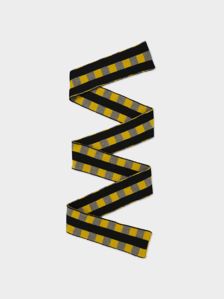 Jo Gordon TWO COLOUR VERTICAL STRIPE BROWN KNEE SOCKS