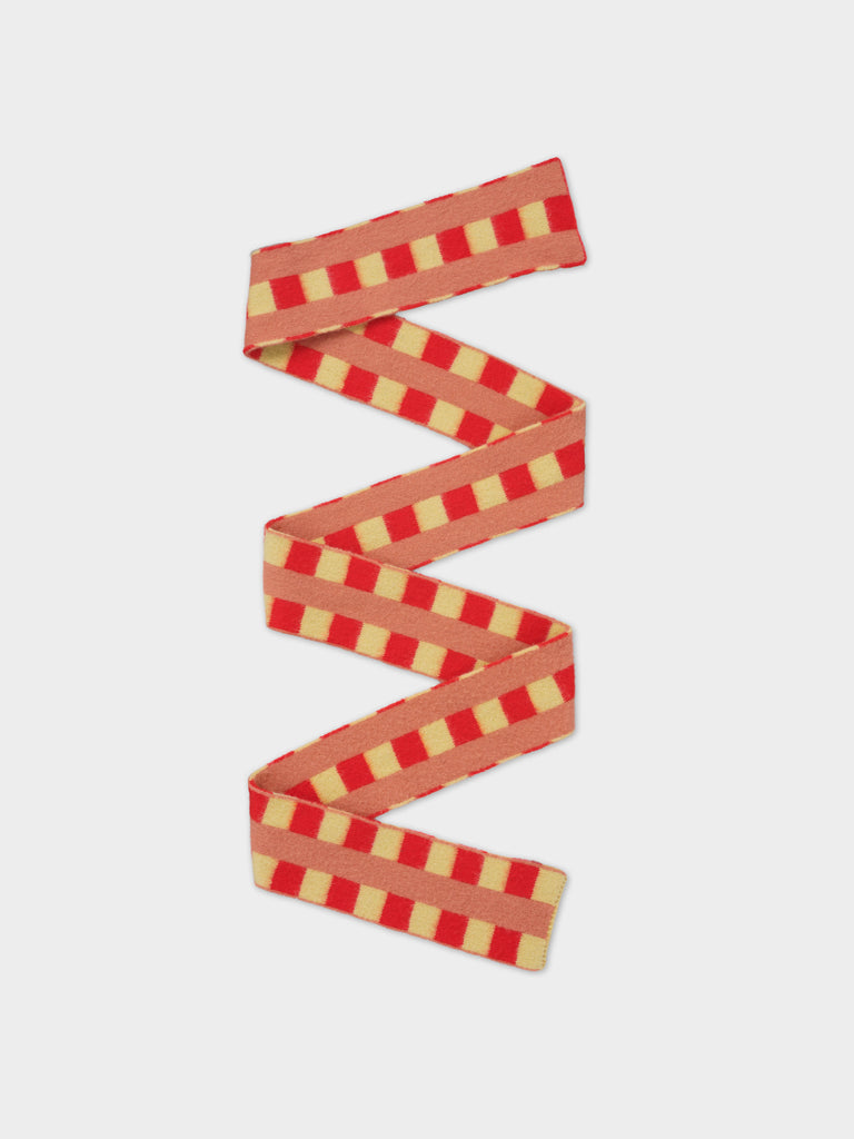 Jo Gordon TWO COLOUR VERTICAL STRIPE BROWN KNEE SOCKS