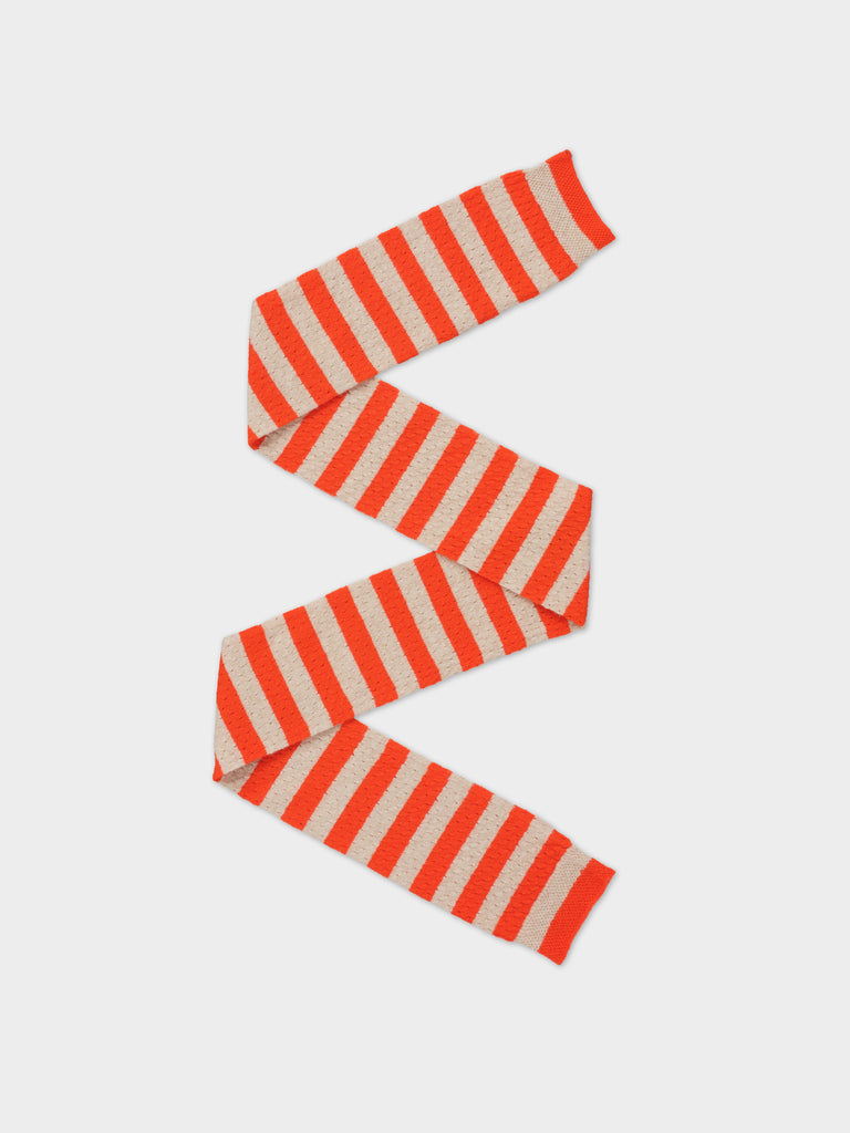 Jo Gordon TWO COLOUR VERTICAL STRIPE BROWN KNEE SOCKS