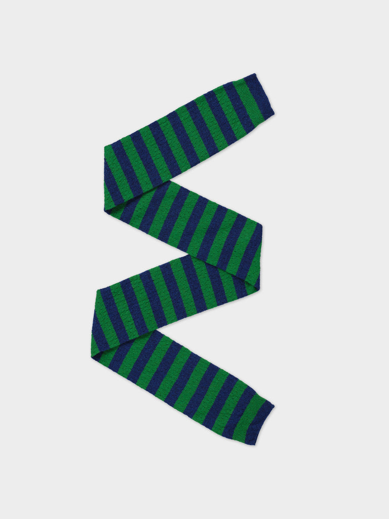 Jo Gordon TWO COLOUR VERTICAL STRIPE BROWN KNEE SOCKS