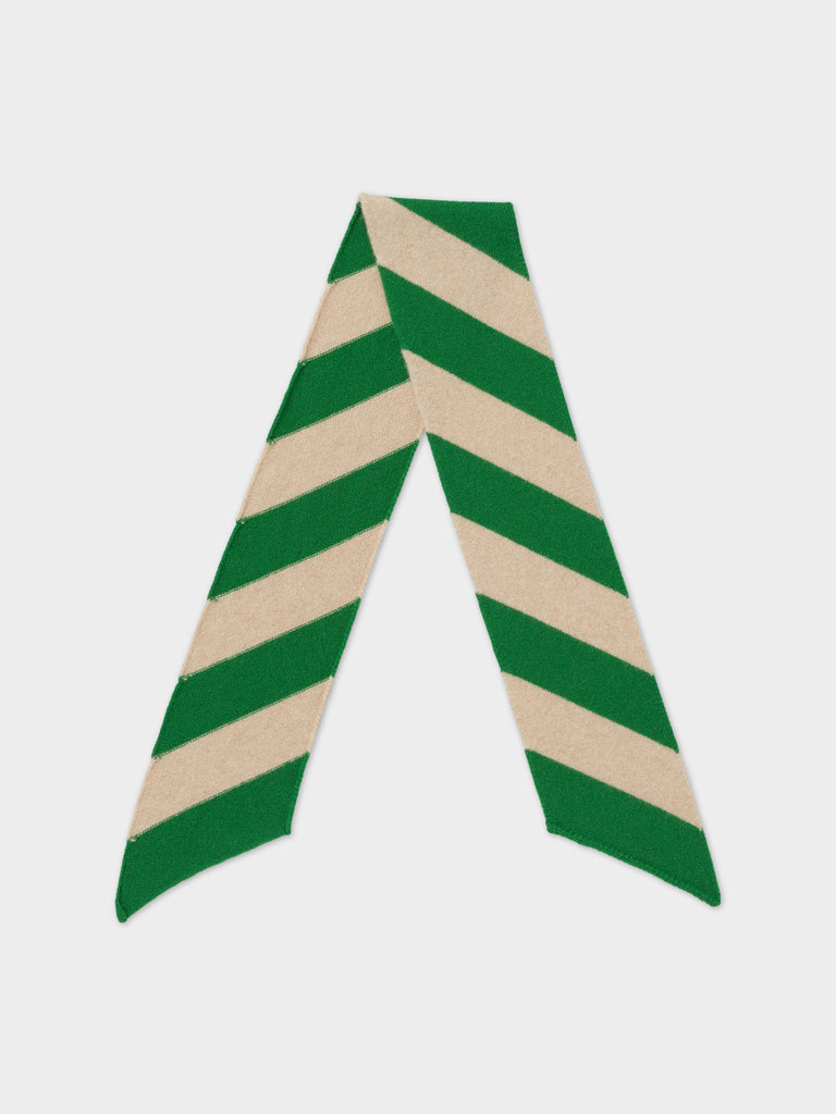 Jo Gordon TWO COLOUR VERTICAL STRIPE BROWN KNEE SOCKS