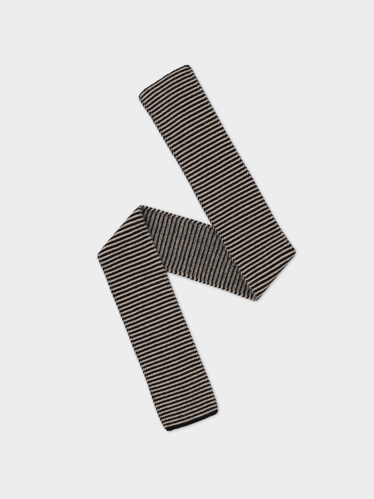 Jo Gordon TWO COLOUR VERTICAL STRIPE BROWN KNEE SOCKS