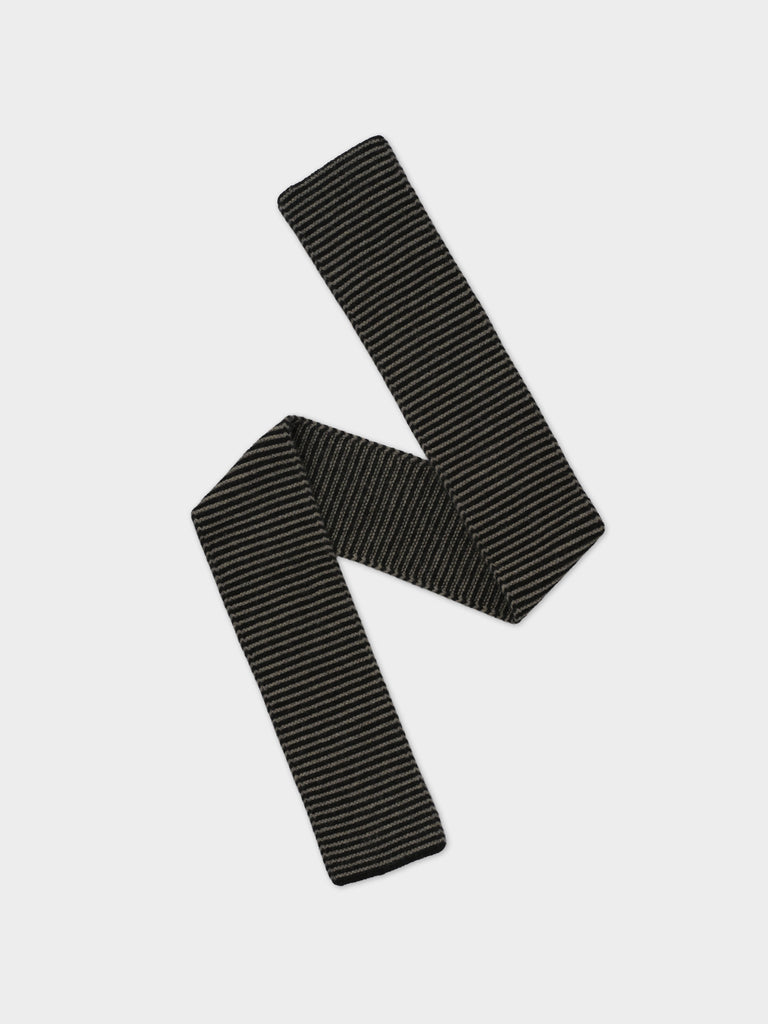 Jo Gordon TWO COLOUR VERTICAL STRIPE BROWN KNEE SOCKS