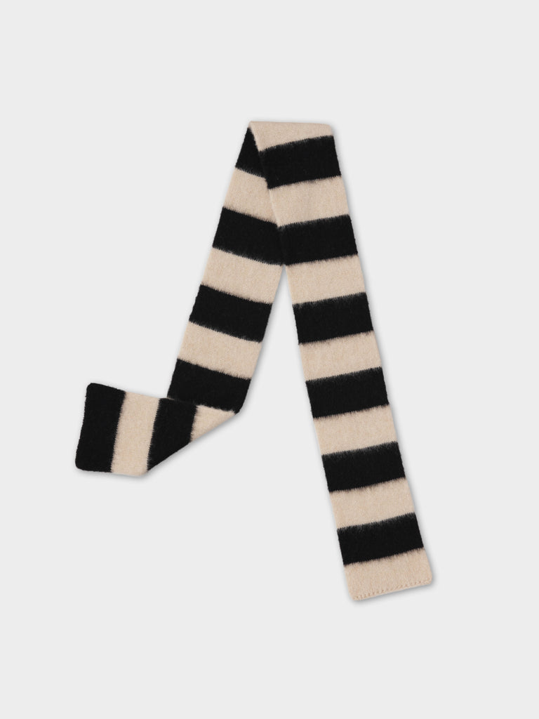 Jo Gordon TWO COLOUR VERTICAL STRIPE BROWN KNEE SOCKS