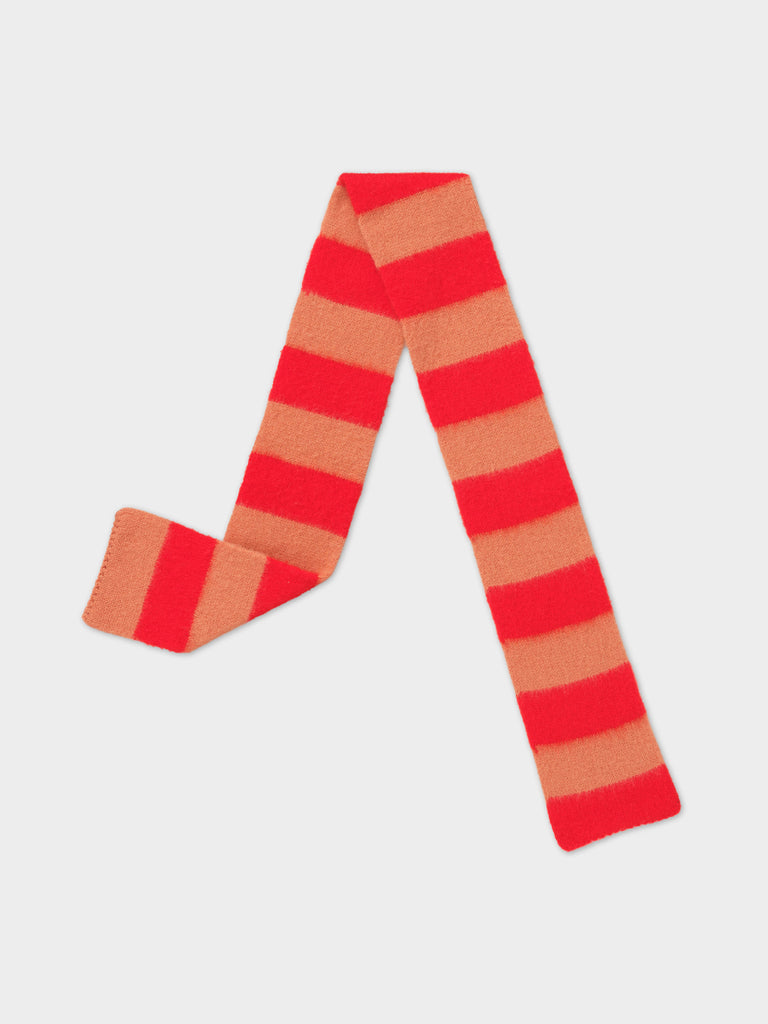 Jo Gordon TWO COLOUR VERTICAL STRIPE BROWN KNEE SOCKS