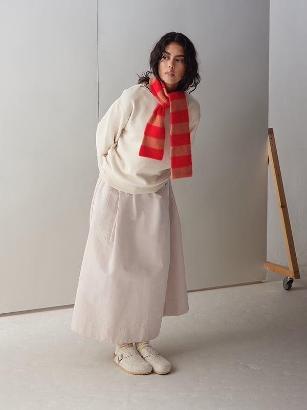 jo gordon TWO COLOUR VERTICAL STRIPE BROWN KNEE SOCKS