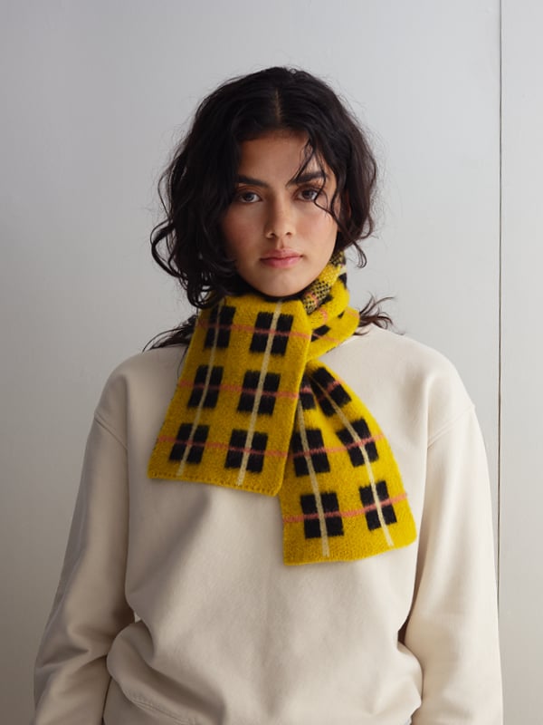 jo gordon TWO COLOUR VERTICAL STRIPE BROWN KNEE SOCKS