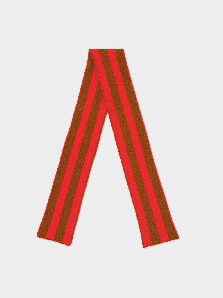 Jo Gordon TWO COLOUR VERTICAL STRIPE BROWN KNEE SOCKS