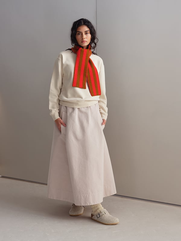 jo gordon TWO COLOUR VERTICAL STRIPE BROWN KNEE SOCKS