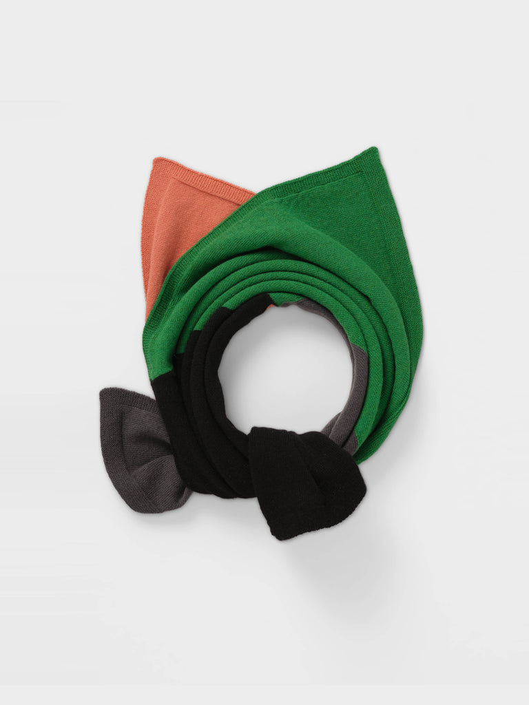 Jo Gordon TWO COLOUR VERTICAL STRIPE BROWN KNEE SOCKS