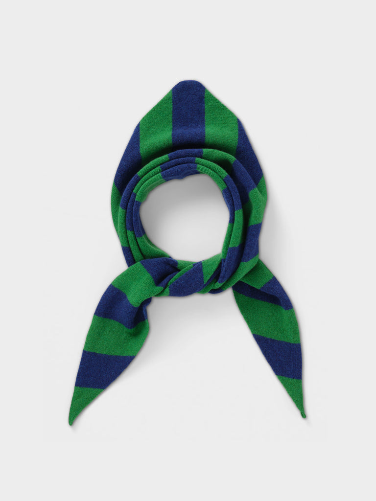 Jo Gordon TWO COLOUR VERTICAL STRIPE BROWN KNEE SOCKS