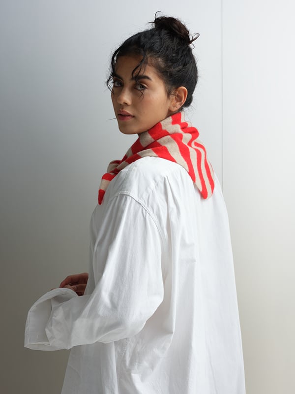 jo gordon TWO COLOUR VERTICAL STRIPE BROWN KNEE SOCKS