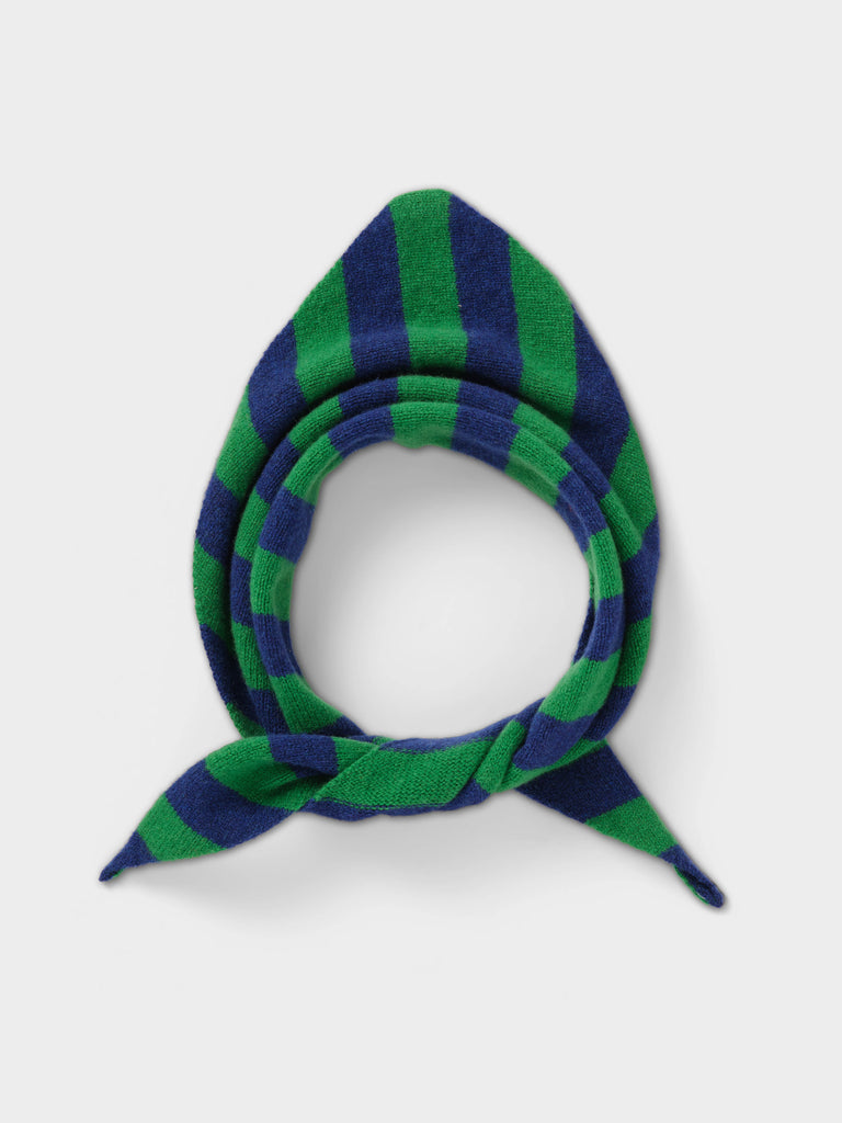 Jo Gordon TWO COLOUR VERTICAL STRIPE BROWN KNEE SOCKS