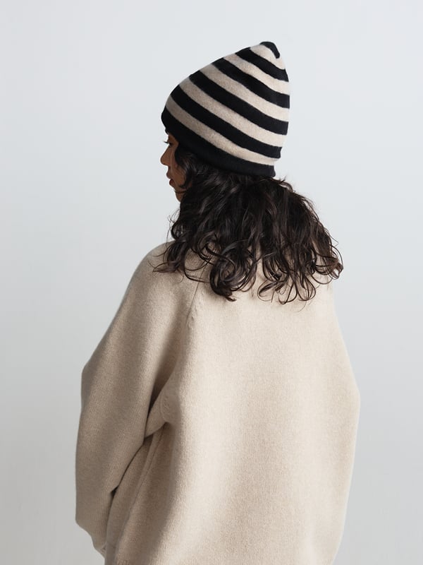 jo gordon TWO COLOUR VERTICAL STRIPE BROWN KNEE SOCKS