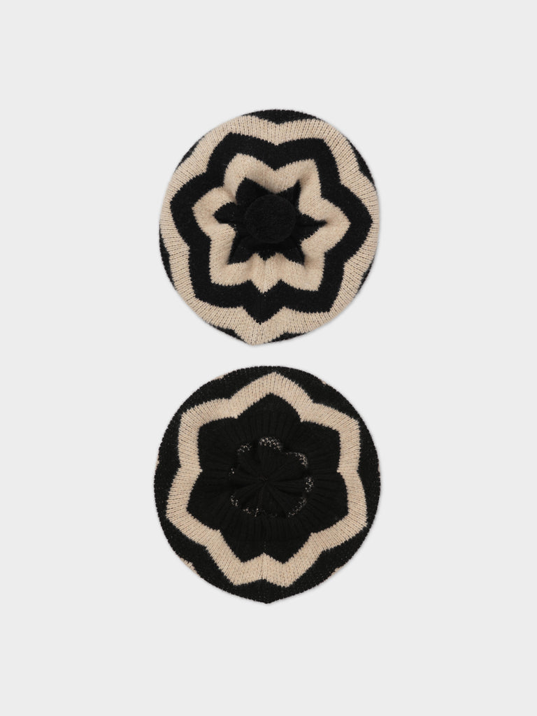 Jo Gordon TWO COLOUR VERTICAL STRIPE BROWN KNEE SOCKS