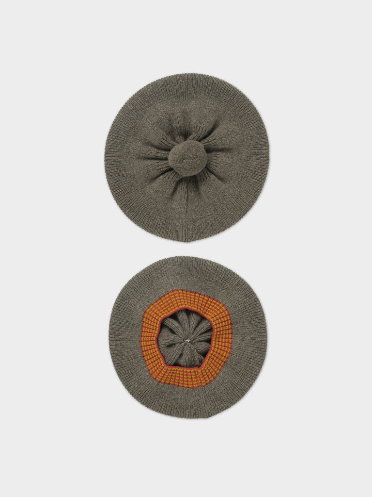 Jo Gordon TWO COLOUR VERTICAL STRIPE BROWN KNEE SOCKS