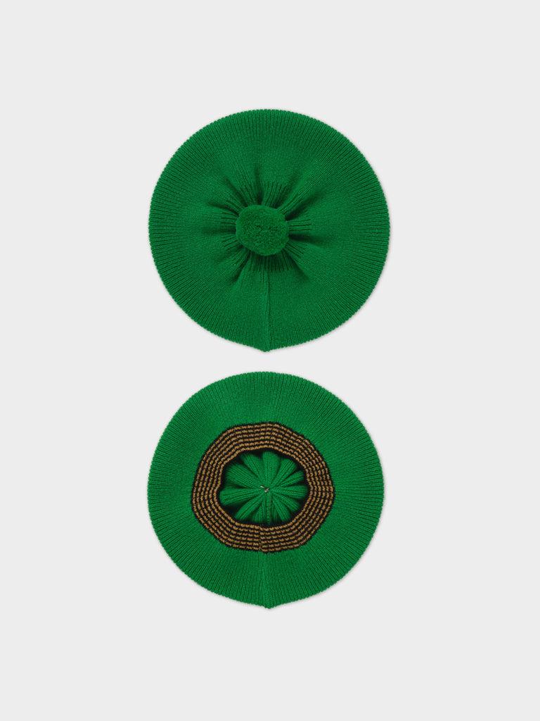 Jo Gordon TWO COLOUR VERTICAL STRIPE BROWN KNEE SOCKS