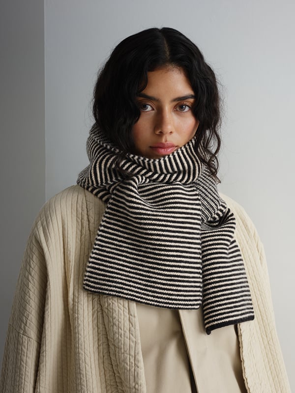 jo gordon TWO COLOUR VERTICAL STRIPE BROWN KNEE SOCKS