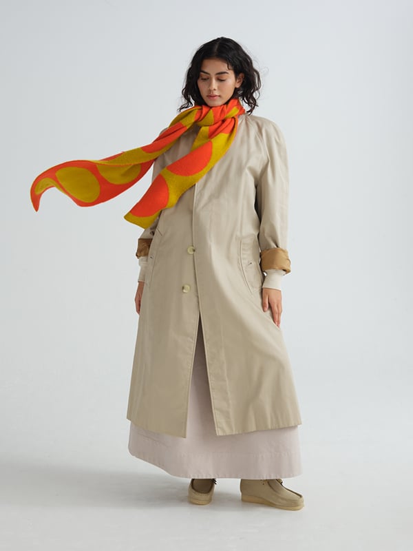 jo gordon TWO COLOUR VERTICAL STRIPE BROWN KNEE SOCKS